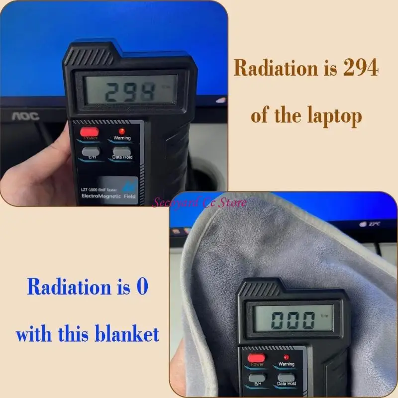 

N3UC Anti Radiation Protective Apron 70x90cm Flannel Fabric Blocker For Computer Phone Shielding Office Home Use