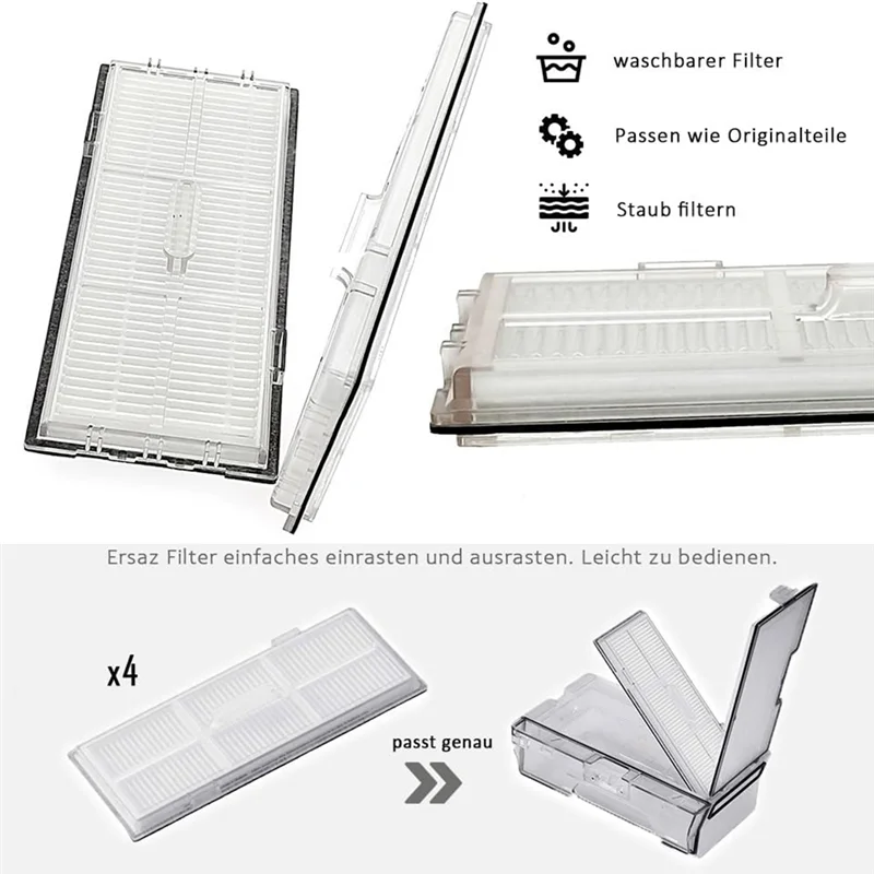 Juego de accesorios para aspiradora Roborock S8 Pro Ultra, 1 sistema de cepillo doble, modelo de cepillos principales