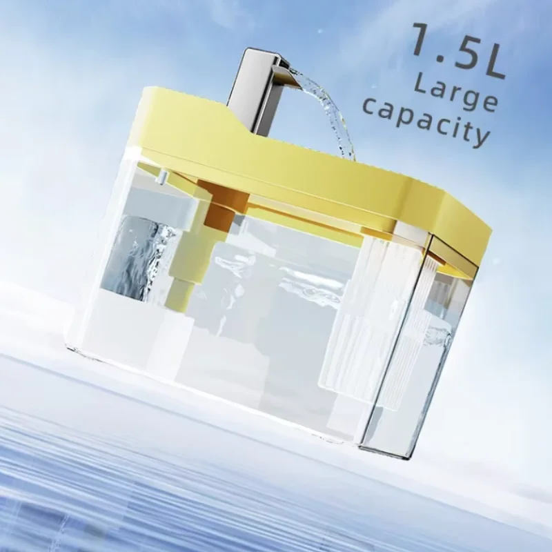 Fuente de agua USB para gatos con filtro automático, dispensador recirculante transparente antideshidratación, incluye bomba para gatos