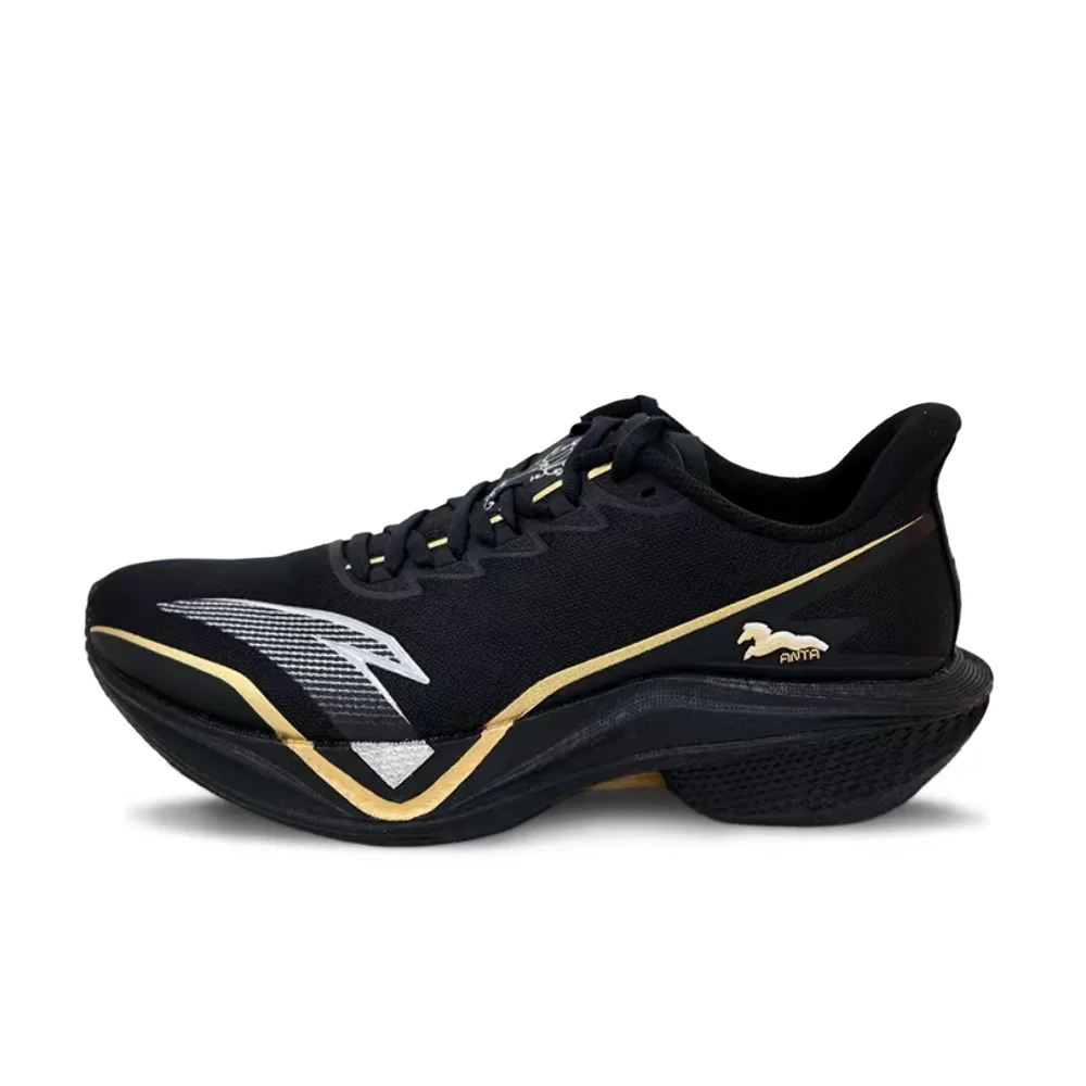 

Anta MACH 5.0 Men's Comfortable, Non-Slip, Durable, Stylish Low-Top Casual Running Shoes - Black/Gold 112515583R-1