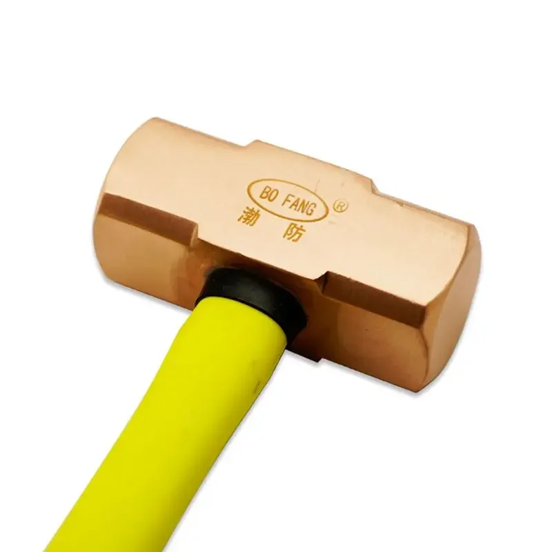 Free shipping pure copper explosion-proof copper hammer 1P-20 pound wooden handle copper octagonal hammer rubber handle copper h