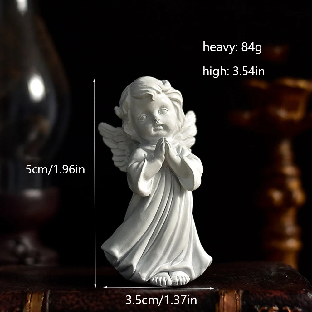 1pc Cute Angel Ornaments Desktop Small Decorative Sculpture