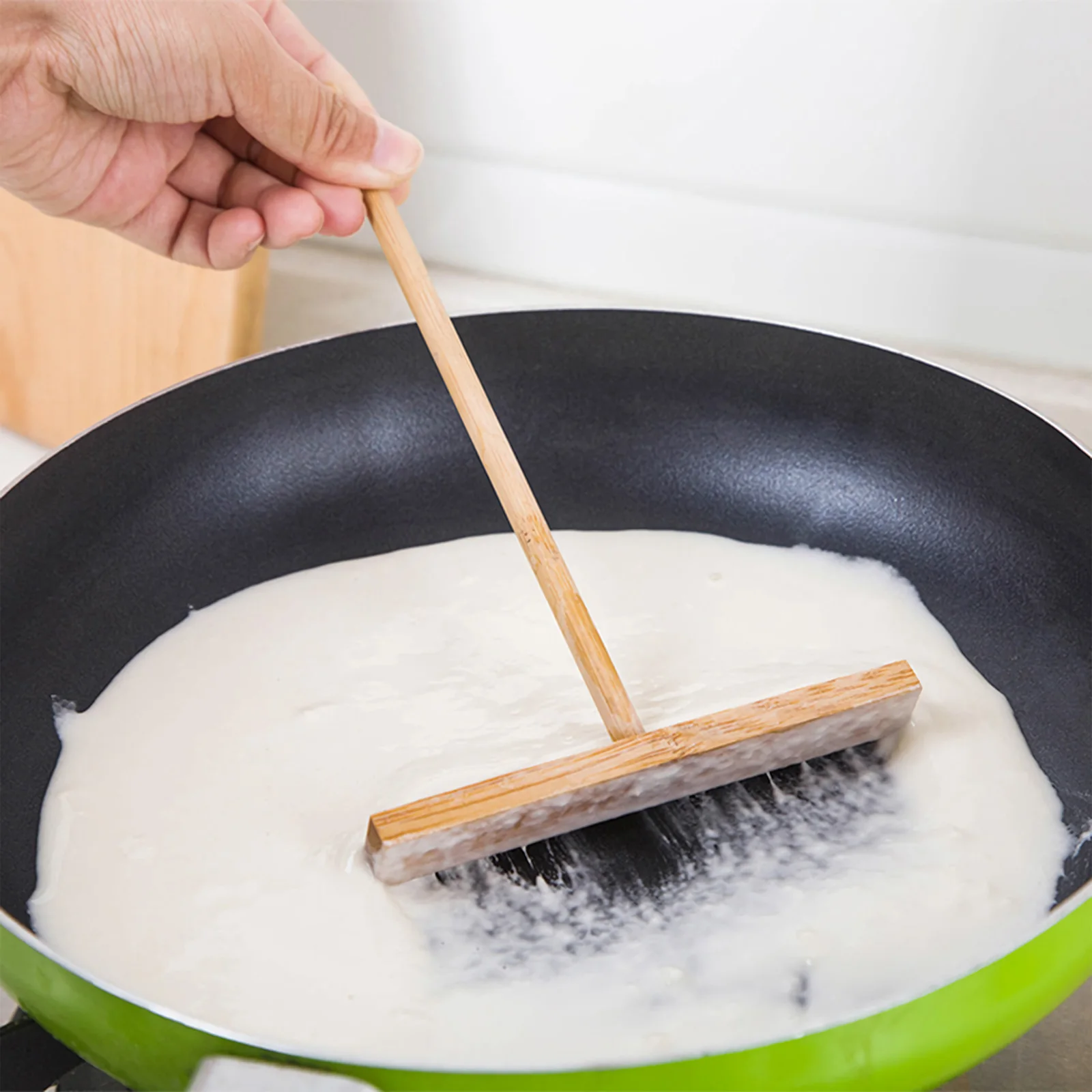 

Wooden Crepe Spreader High Quality Kitchen Tools Bamboo Dough Distributor Pancake Utensils Safe Crepes Pan Cakes Batter