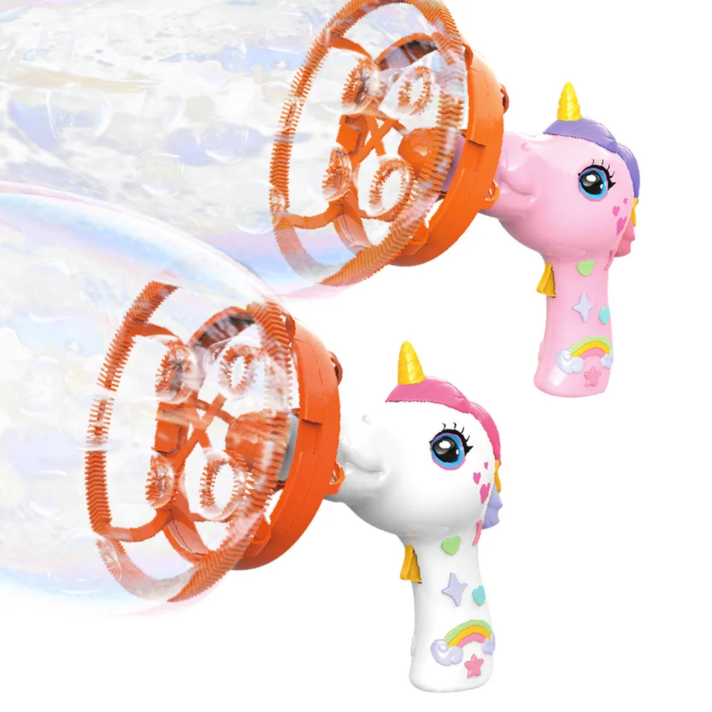 Elektryczny pistolet do baniek mydlanych Unicorn Zabawki dla dzieci Ręczna, w pełni samoczynna maszyna do baniek mydlanych