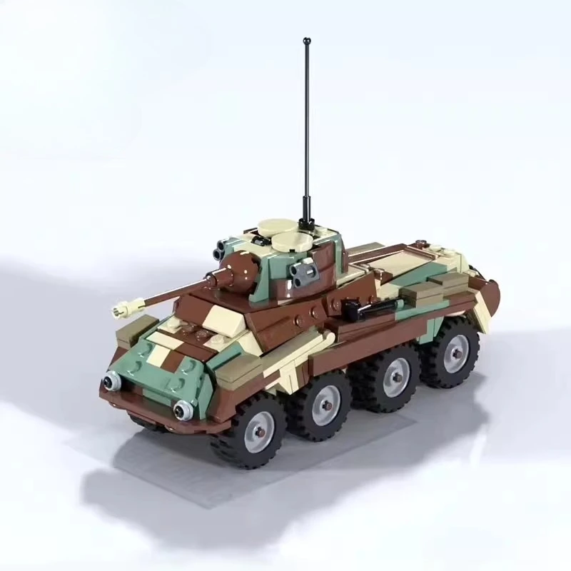 MOC Militär-Panzer-Bausatz Deutsches Tarnfarben-Panzerfahrzeug-Modell DIY Kinder-Bausatz Spielzeug Jungen Geburtstagsgeschenk