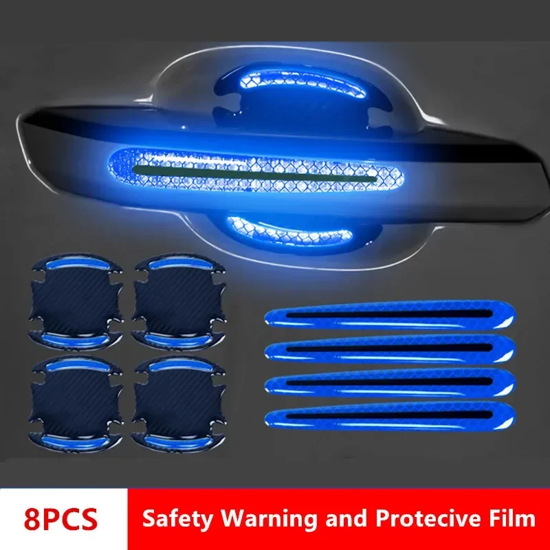 

Universal Door Handle Sticker 3D Carbon Fiber Car Door Handle Paint Scratch Protector Sticker Auto Door Handle Scratch Cover