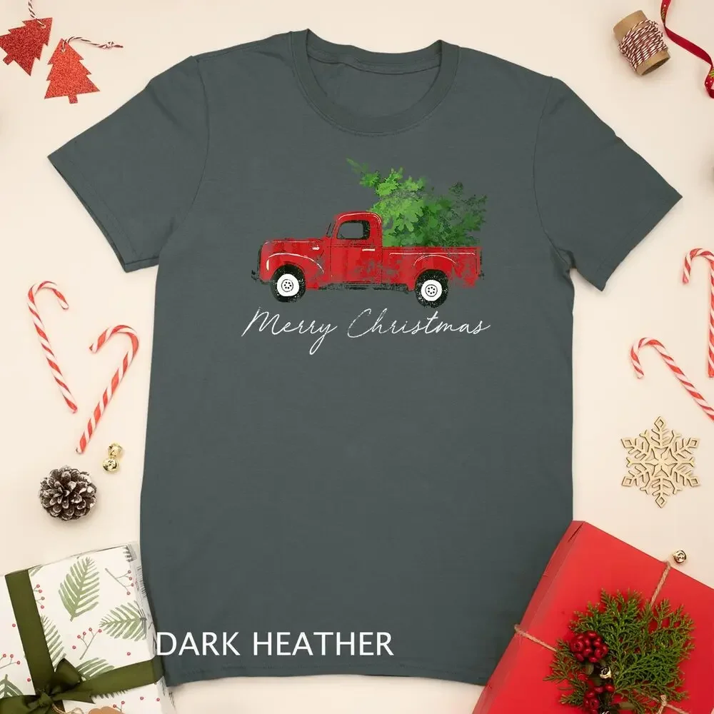 Vintage Wagon Christmas T-Shirt - Tree on Car Xmas Vacation Unisex T-shirt