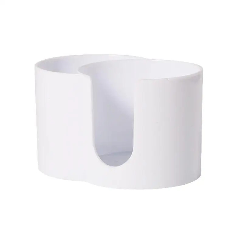 Double Hole Round 2 In 1 Makeup Organizer Plastic Dispenser For Cotton Swabs Cotton Pads Cosmetic Storage Container