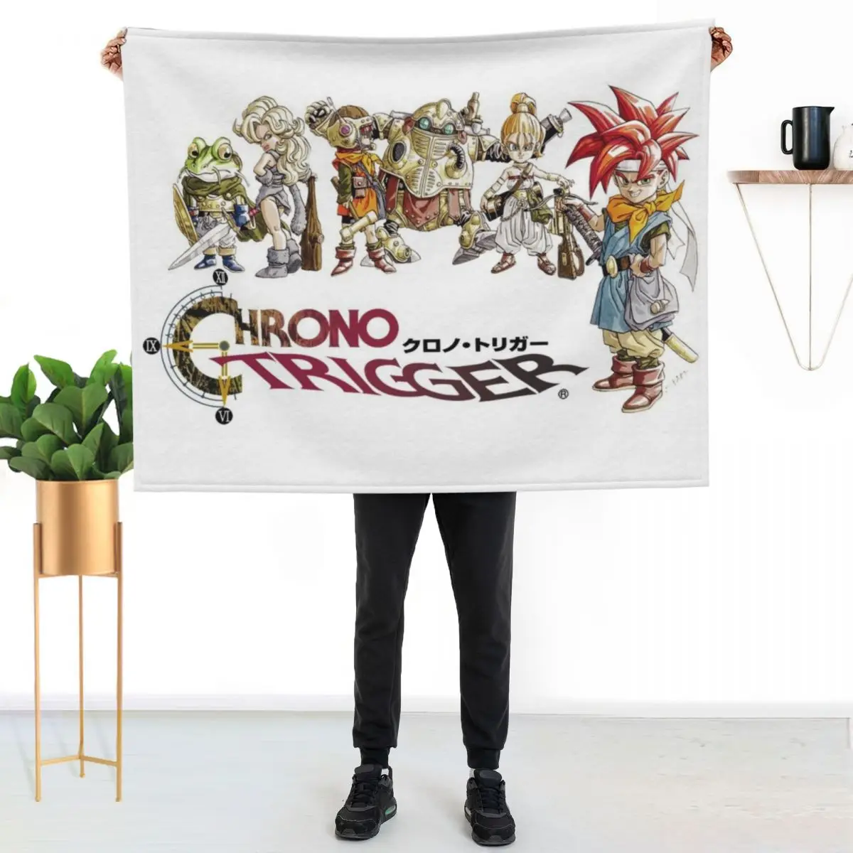 

Chrono Trigger Logo Throw Blanket No Pilling Soft Warm Blanket for Bed
