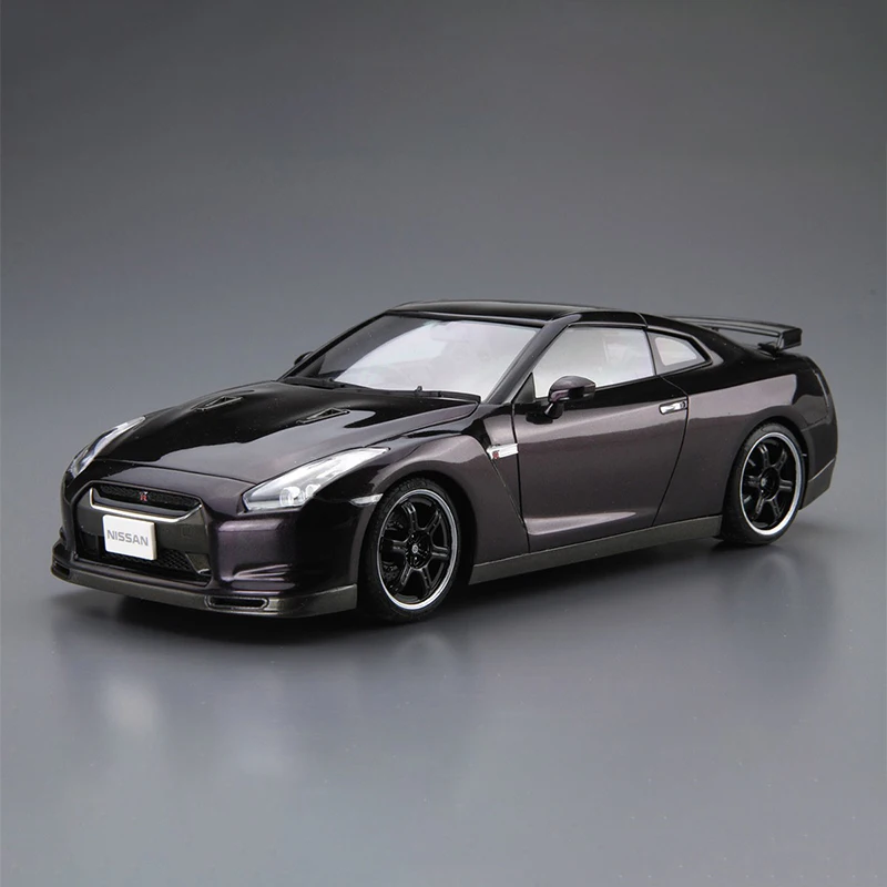 Aoshima estática montada modelo de carro brinquedo escala 1/24 para nissan r35 GT-R Spec-V `09 com estrutura interna do motor kit modelo de carro