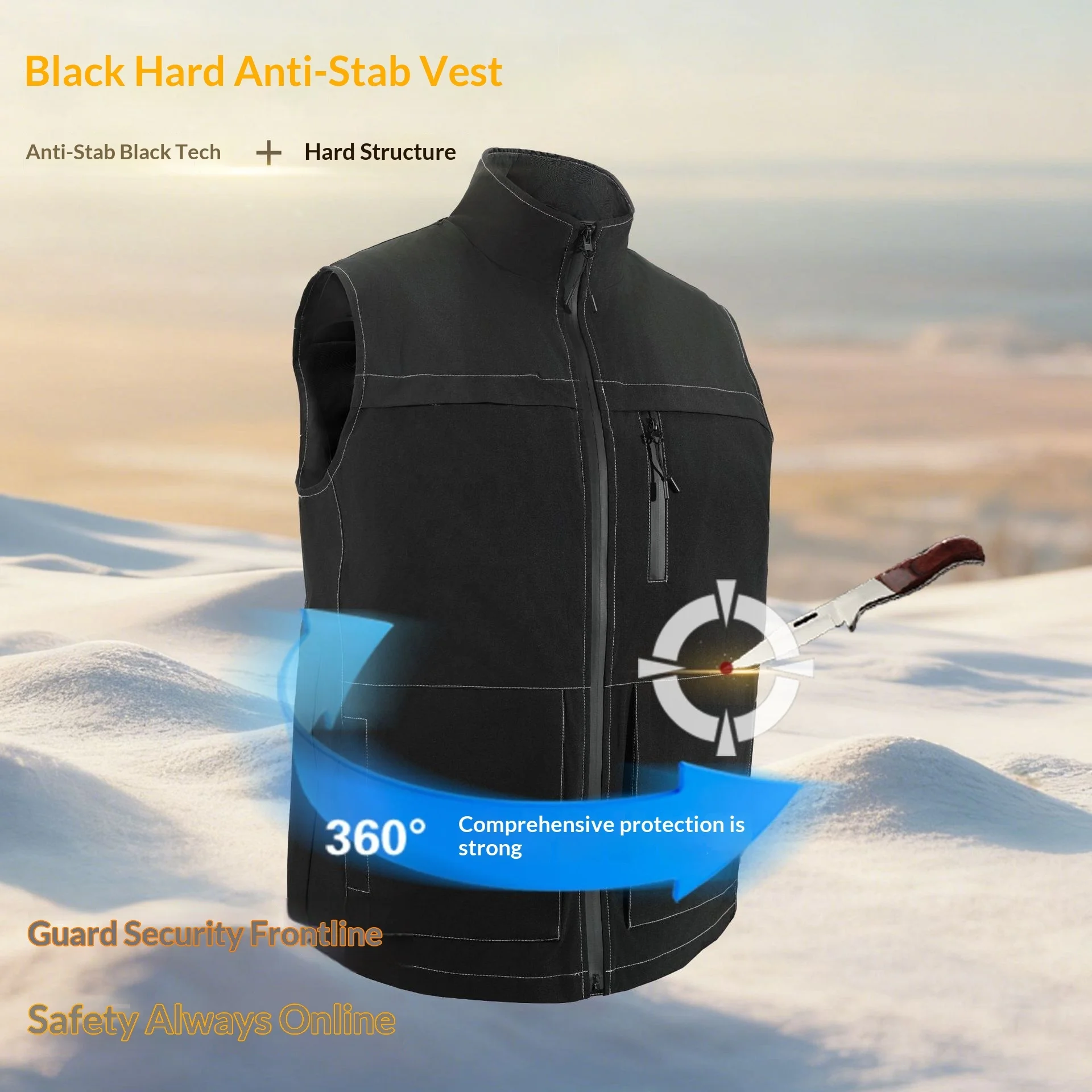 High Quality New 5-Level Light Thin Tactical Hard Stab-Proof Waterproof Loose Fit Limited Encapsulation Safety Vest Duty Suit