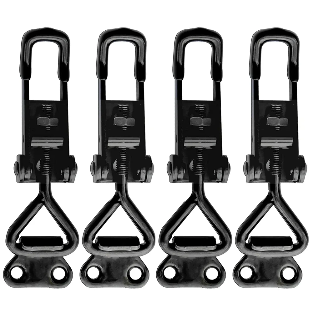 2/4pcs Toggle Clamp High Carbon Steel GH-4001 Latch Type Quick Fixture 220lbs For Box Cabinet Door Vehicles Locker Hand Tool