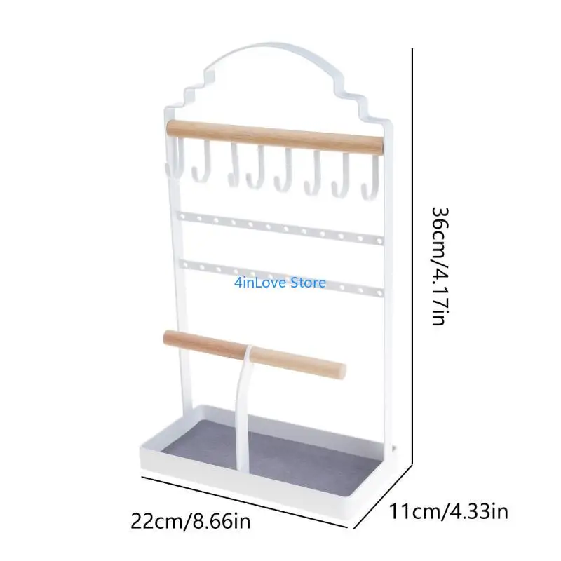 T4MD Metal Jewellery Holder Display Stand With Breating Handending Tower Rack Storage para Brincos Colares
