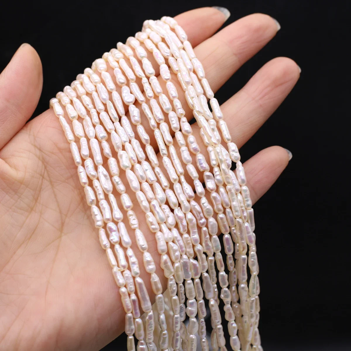 Irregular Natural Freshwater Pearls Baroque Shaped Elongated Beads DIY Jewelry Making Necklaces Bracelets Accessories Gifts