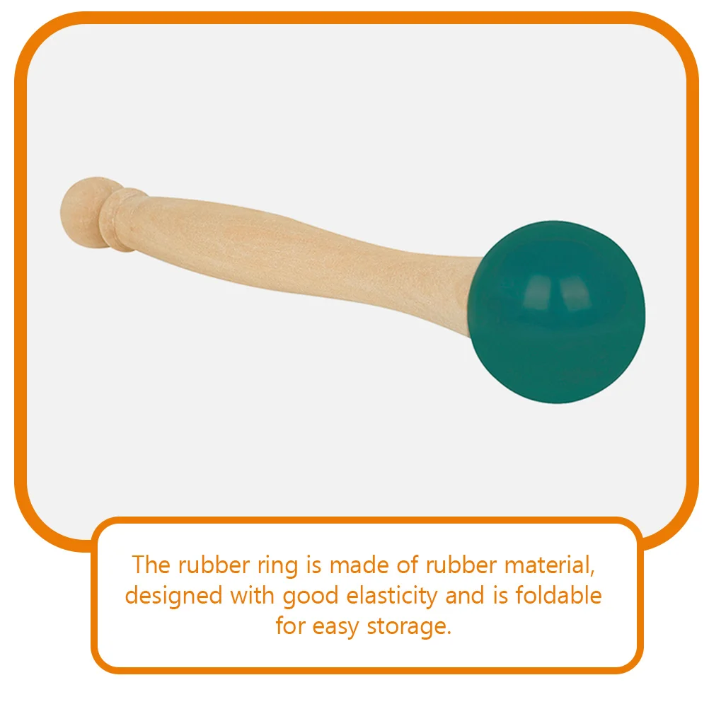 

1 set Crystal Bowl Mallet Wooden Stick Rubber Foldable Elastic Sound Bowl Striker Meditation Singing Bowl Mallet