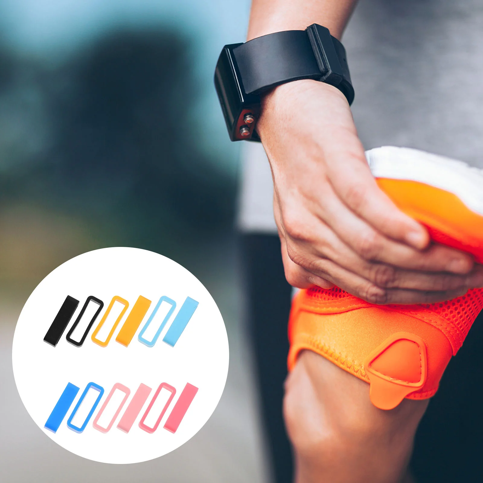 12 Pcs Shoulder Strap Bezel Watch Band Smart Bands Silica Gel Loop Fastener Rings Accessories