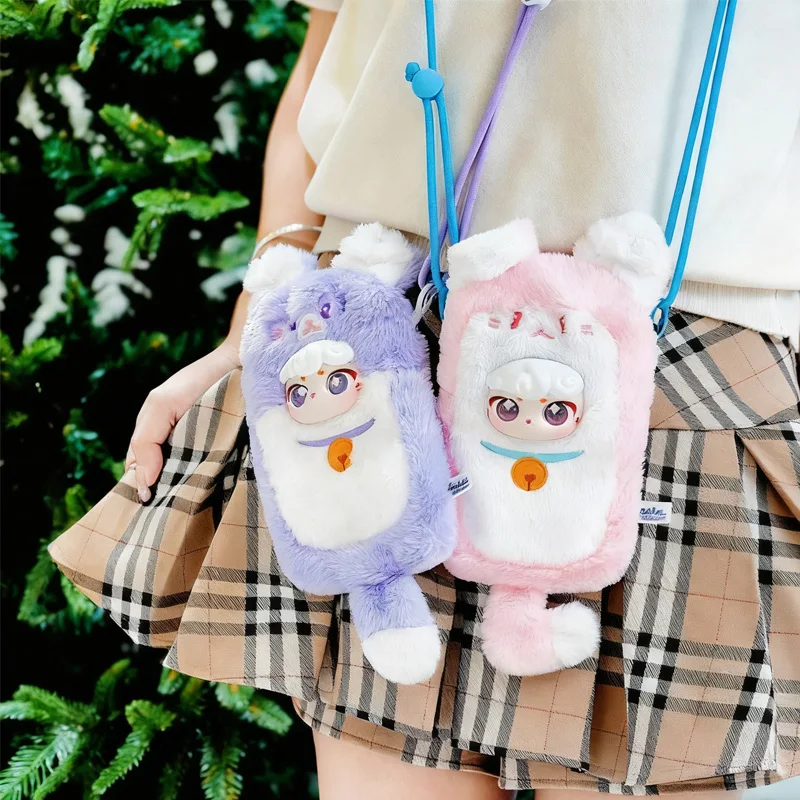 

【В наличии 】 Meow Lucky Pocket Series, плюшевая слепая коробка, игрушка, портативная сумка для хранения телефона, милая кукла-кошка, сумка через плечо, украшение для девочки