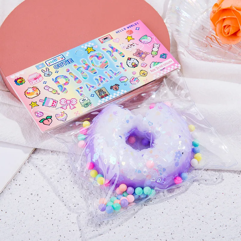 طابا اسفنجي كعكة دونات لعبة لتخفيف الضغط ألعاب متململة الحسية للأطفال الكبار مكافحة الإجهاد ضغط لعب لينة لعبة تململ #4