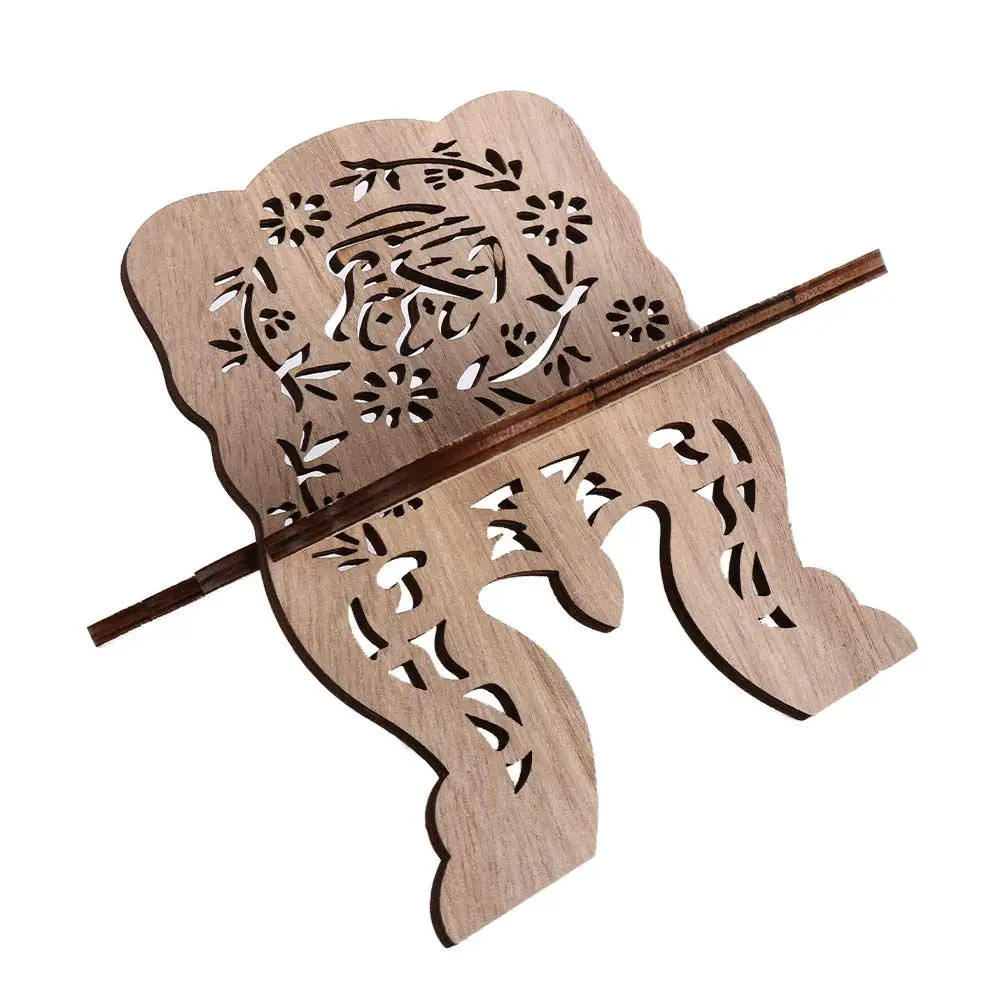 Wooden Foldable Quran Islamic Muslim Eid Al-Fitr Ramadan Home Decoration Book Shelf Display Stand Book Stand