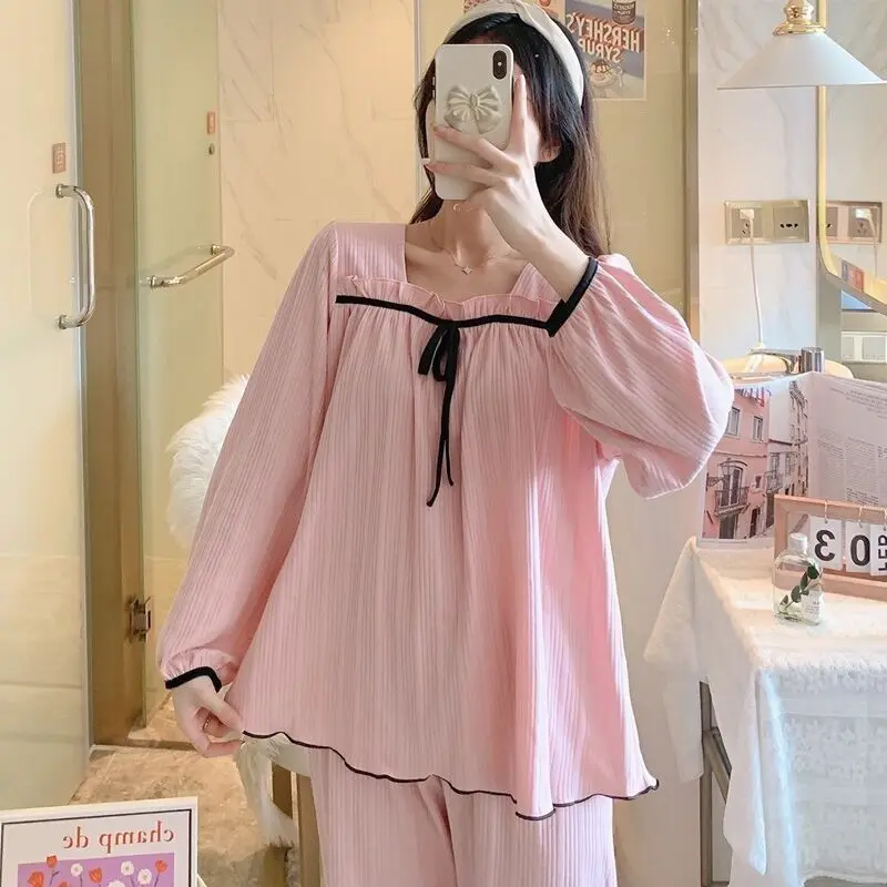 

Pregnancy Breastfeeding Pajamas Suits Maternity Clothes Spring Autumn Women's Postpartum Homewear Pregnant Women Nursing Pajamas