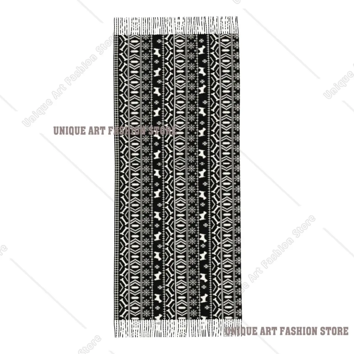 Bufanda personalizada para perro West Highland White Terrier, chal largo cálido con borlas para invierno, bufandas Unisex para vacaciones de Navidad Westie