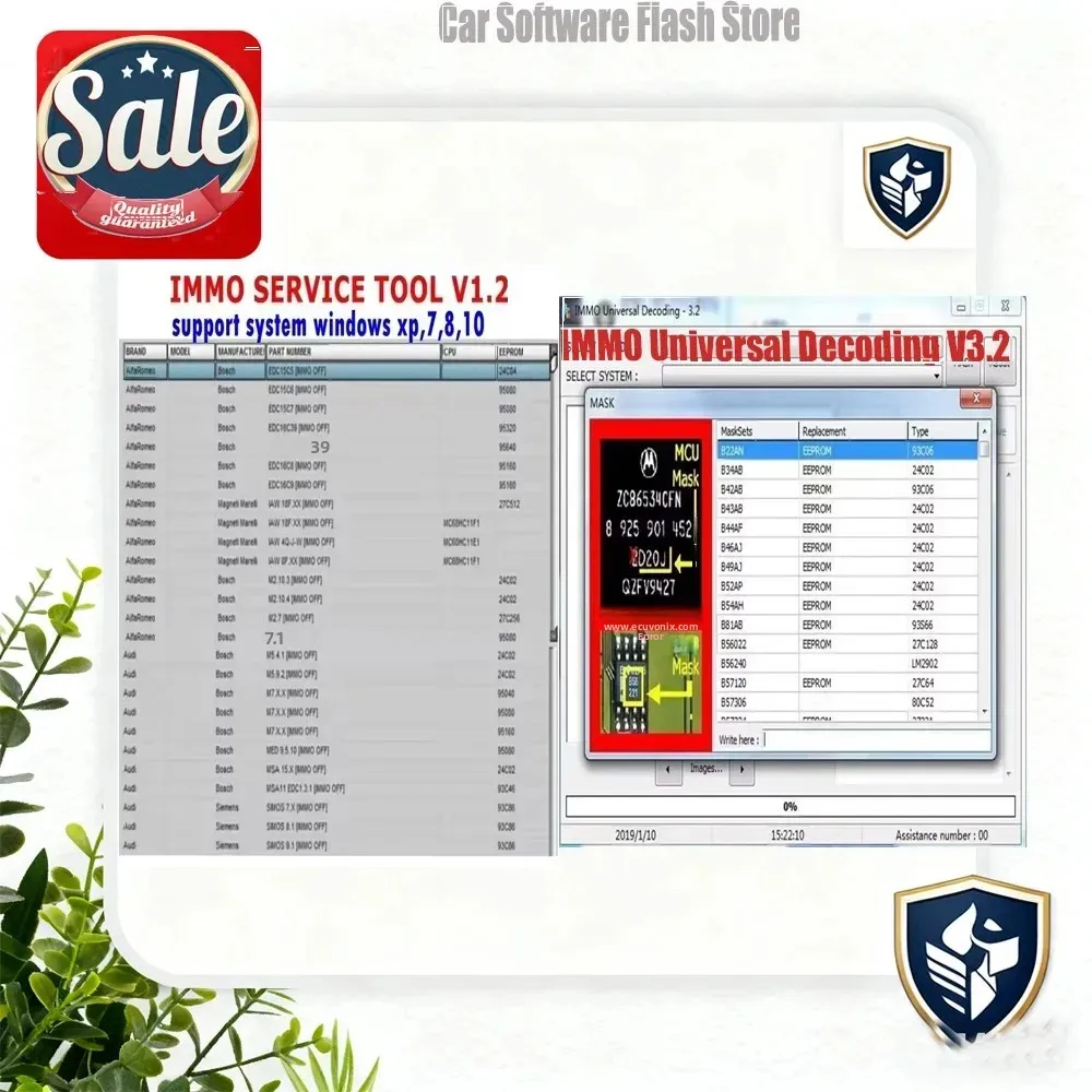 EDC IMMO Service Tool V1.2, Car Repair Software, Pin CODE, Portuguese Decoding, Immo Off Calender, BSI, VDO DASHBOARD Newest