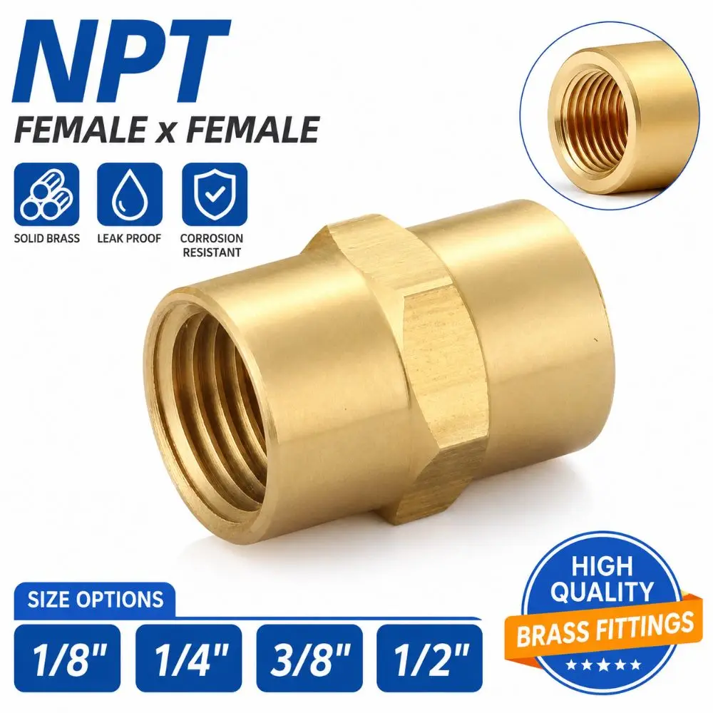 Coupler Brass Brass Coupling Female Thread 1/4