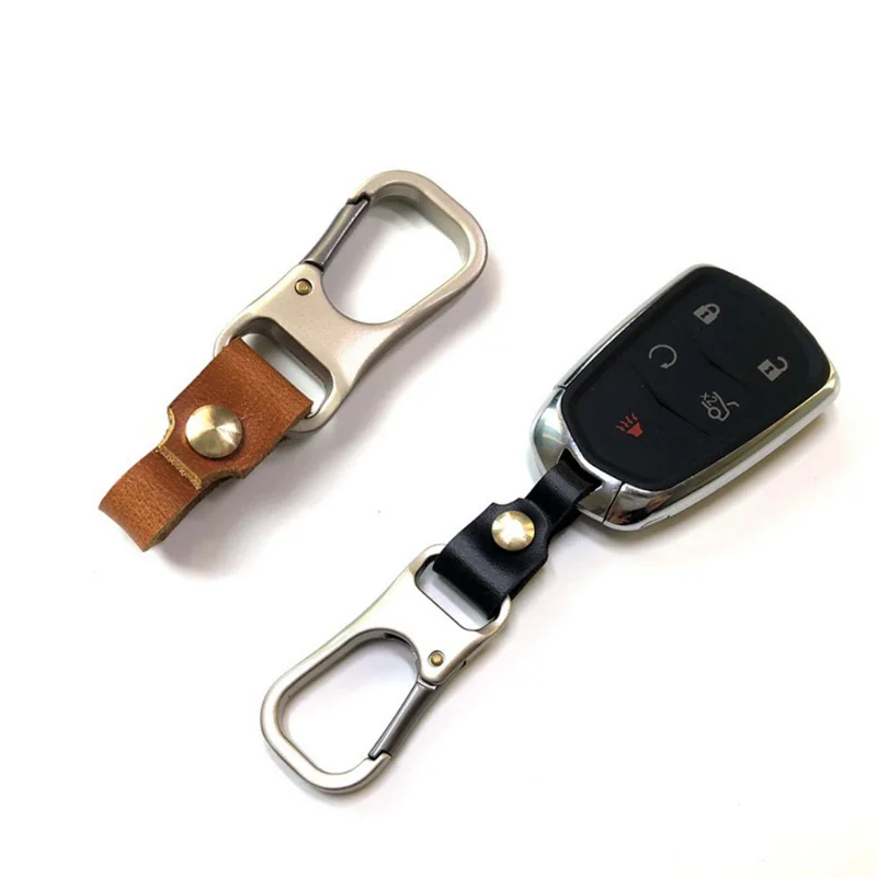 Handmade Genuine Leather Car Key Chain Key Holder Organizer Car Interior Key Fob Gadget Black Brown Decor Keychain Vintage Style