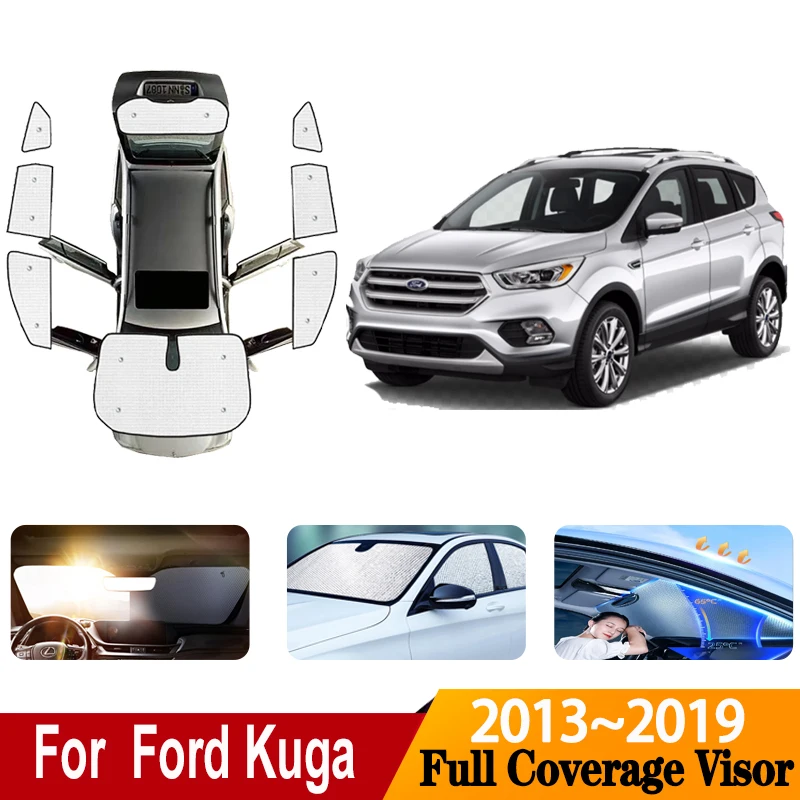 

For Ford Kuga 2013 Accessories Escape 2013~2019 Car Anti-UV Sun Visors Covers Sunscreen Window Sunshades Covers Car Accessories