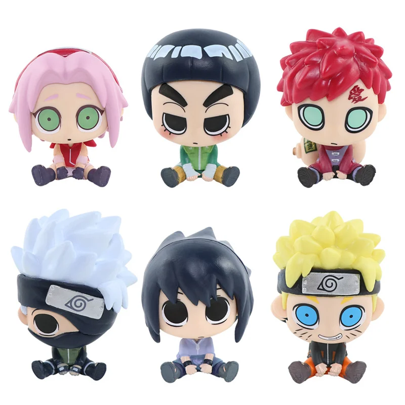 Naruto Anime Figure Uzumaki Naruto Kakashi Uchiha Sasuke Itachi Cute Toys Q Figurals Action Figurine Model