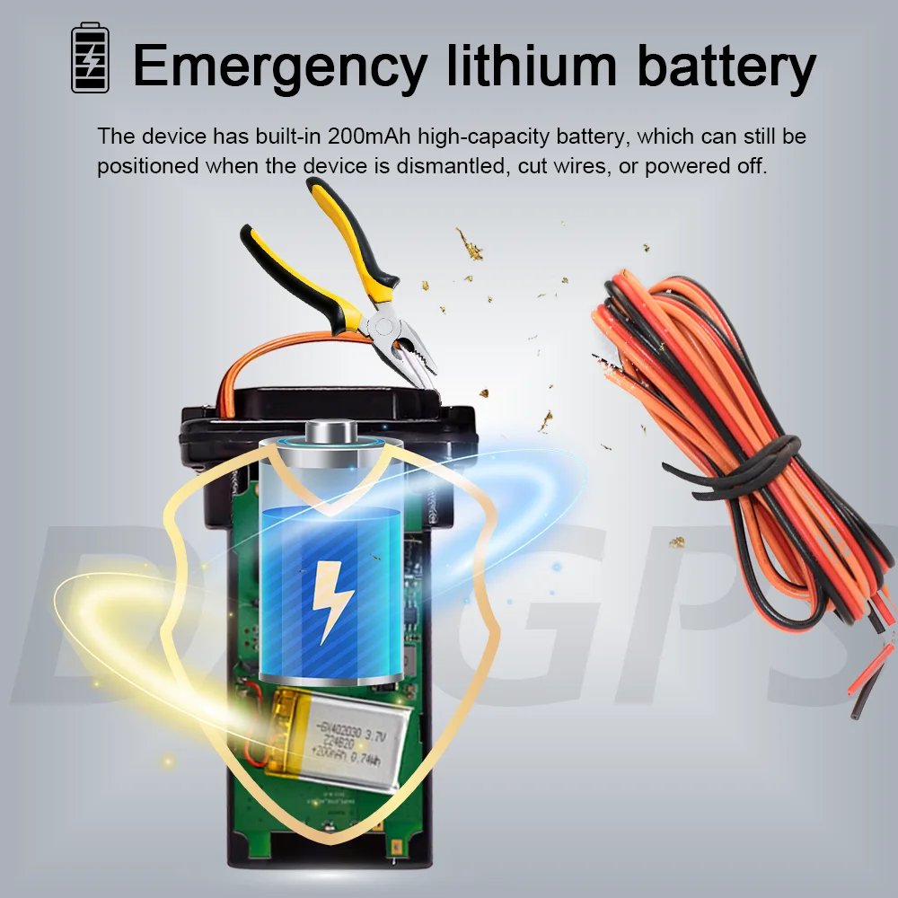 DAGPS المقتفي للمركبة ST-901 مع بطارية مدمجة تطبيق مجاني مدى الحياة 12 ~ 80 فولت جهد واسع لسيارة دراجة نارية نظام تحديد المواقع مقاوم للماء. #5
