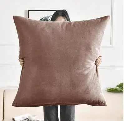 50/60/70/80cm Solid color super large cushion cover pillowcase for backrest home decor