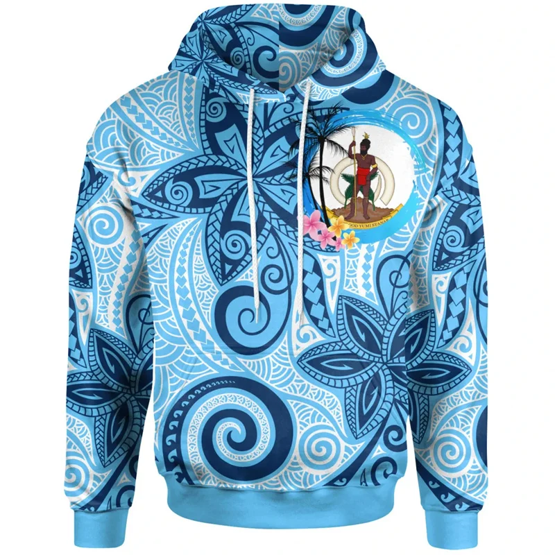 

3D Epi Seal Of Vanuatu Polynesian Patterns Print Hoodies For Men Vanuatu Coat Of Arms Graphic Hooded Hoody Tops Pullovers Hoodie