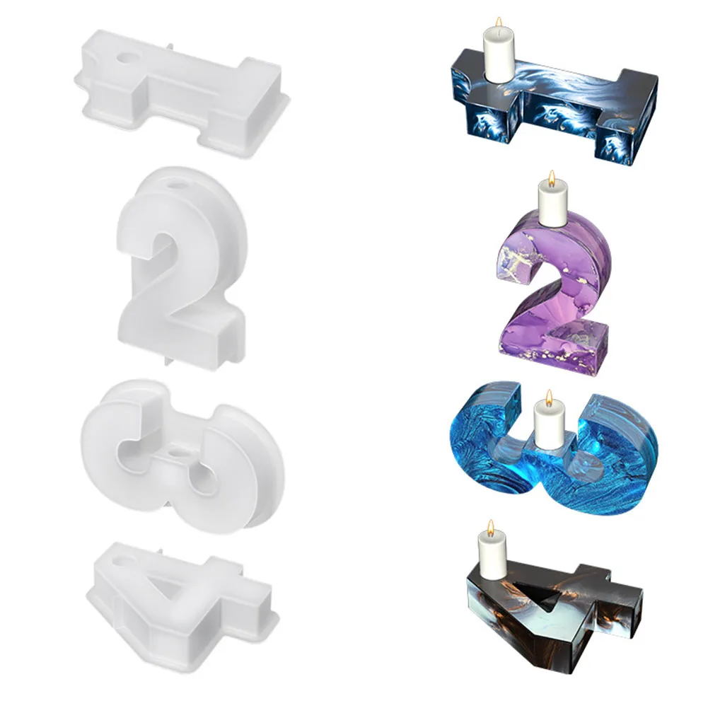 Silicone Candle Molds 6.3*3.3in Candle Holder DIY Table Decor Lights Holders Plaster Resin Resin Molds Room Decor