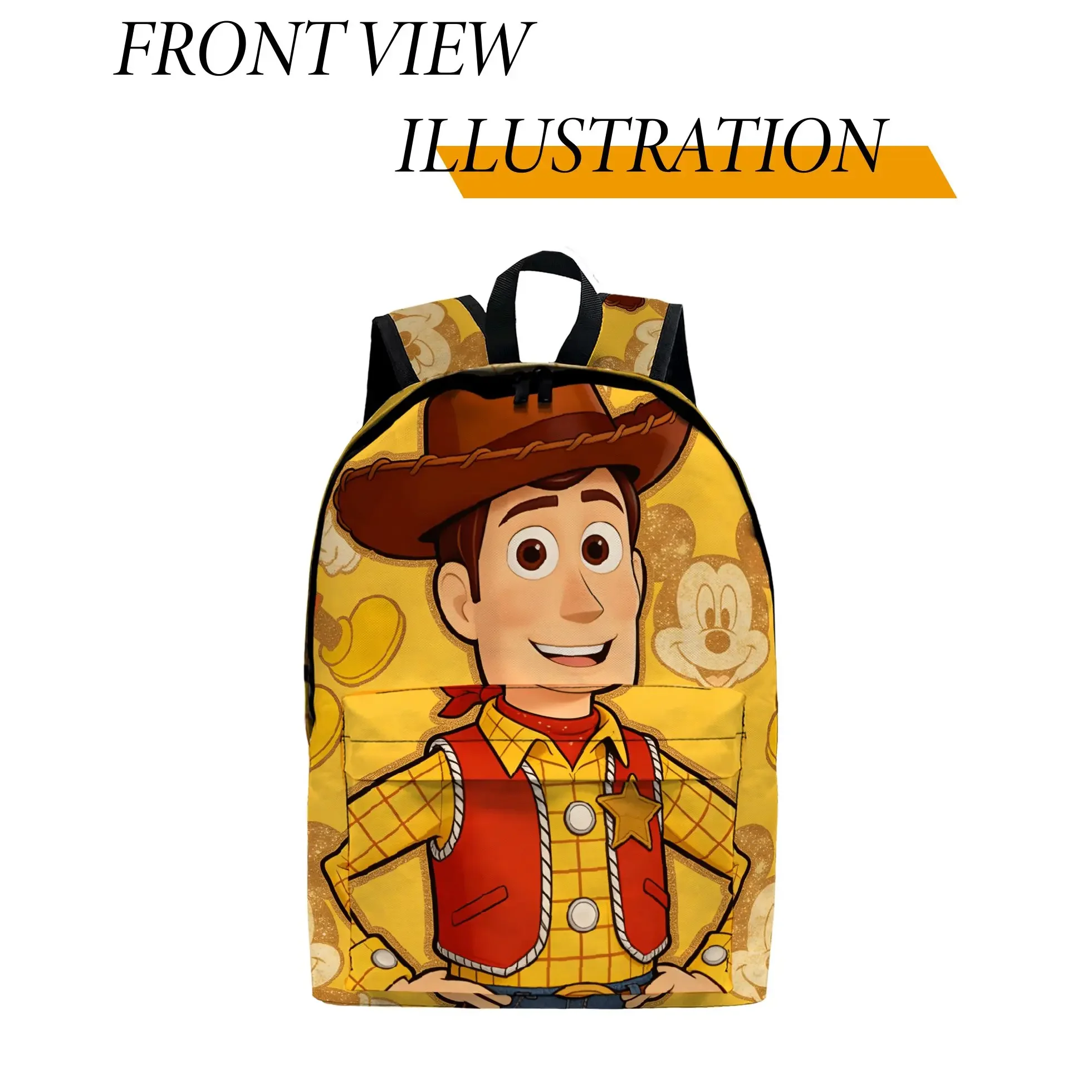 

Рюкзак с принтом «История игрушек» с изображением Вуди, 1 шт., модный и простой, унисекс, большой вместимости, высококачественный подарок