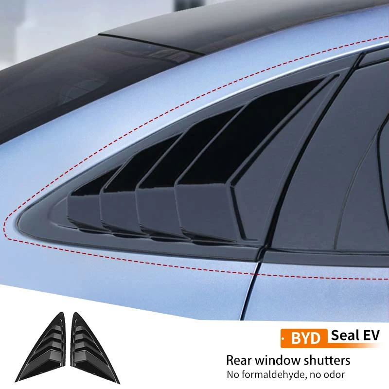 

Car Rear Window Louvers Scratch Wear-resistant Triangle Blinds Modified Protective Case Accessories For Byd Seal EV 2023-2025