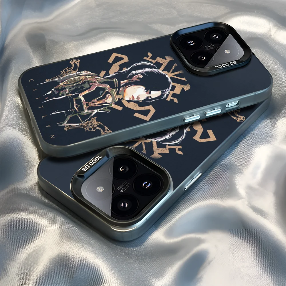 Epc Game Caitlyn A- Arcane L-Lol جراب هاتف IMD جراب هاتف آيفون 16 15 14 13 12 11 Pro Max Plus غطاء فضي اللون #2