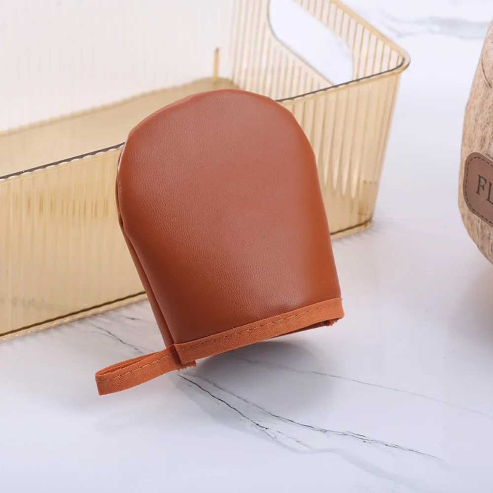 Gants de Lotion pour le corps en cuir PU, empêchent les collants, auto-bronzants à séchage rapide, applicateur de maquillage réutilisable Double face