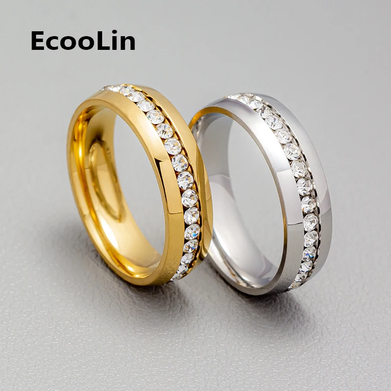 20Pcs Fashion Women Classic Wedding Ring Anniversary Gift 316L Stainless Steel Jewelry Rings Never Change Color LR419