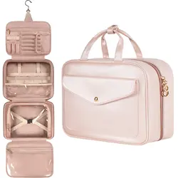 Borsa per il trucco in pelle PU di grande capacità borsa da viaggio borsa per cosmetici impermeabile borse per la conservazione degli articoli da toeletta organizzatore per borse per cosmetici da donna