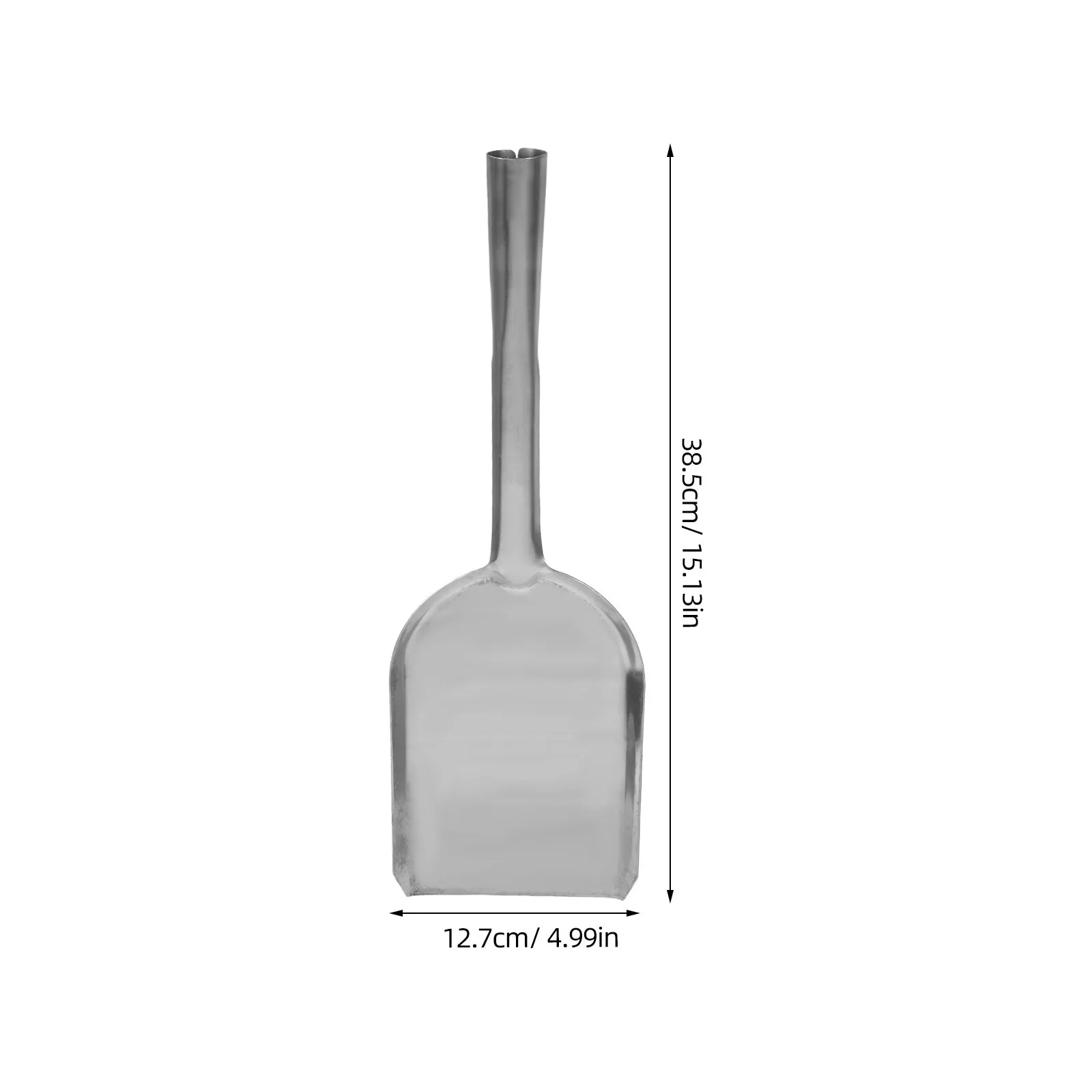 Pelle à cendres de cheminée de calibre lourd de 15 pouces, pelle à charbon de bois en acier inoxydable, outils de foyer d'intérieur et d'extérieur, pelle à charbon de cheminée