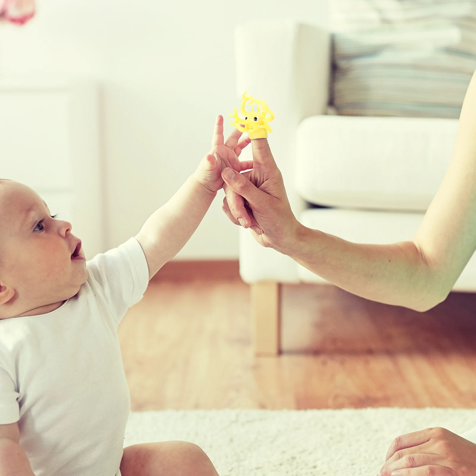 5 pezzi di burattini da dito animali realistici divertenti burattini a mano creativi per i bambini migliorano le abilità di comunicazione incollaggio genitore-figlio