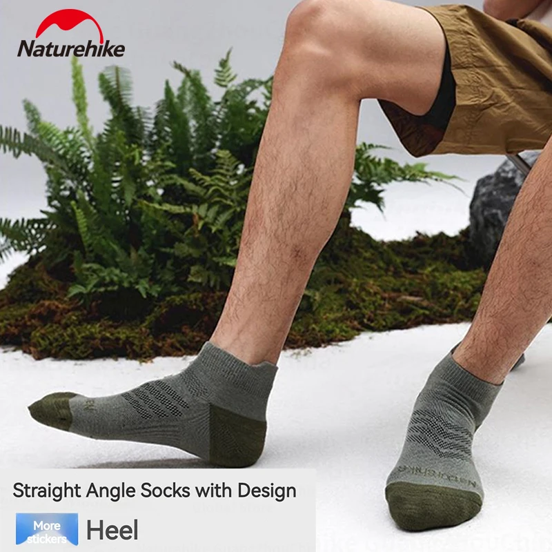 Naturehike Hiking Sports Socks for Men Women Mid-Calf Short Quick-Drying Running GYM Damping COOLMAX Socks Moisture Absorption