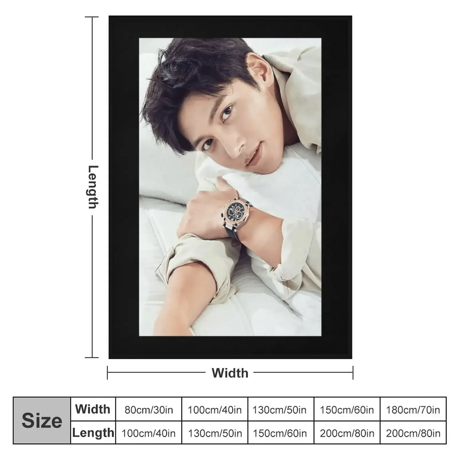 Ji Chang Wook Classic . Throw Blanket Luxury Throw Luxury Thicken Flannel Fabric Blankets