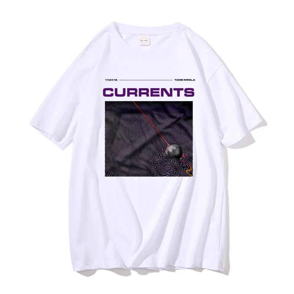 

Tame Impala Currents Graphic Tshirt Men's Lndie Pop Rock Music Band T Shirts Men Women Casual Streetwear Male Oversized T-shirts