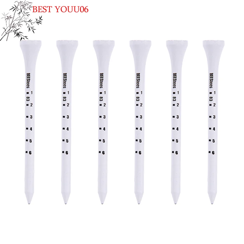 (YOUU06)50PCS Professional Golf Tees 83mm White Golf Wood Tee Scale Golf Tees