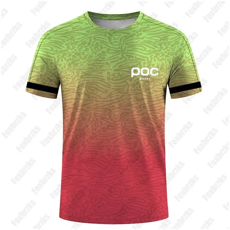 Schwarze poc Motocross T-Shirt Trikot 2024 Team Downhill Enduro Fahrrad Fahrrad Uniform Fahrt MTB Männer Frauen Trainings anzug