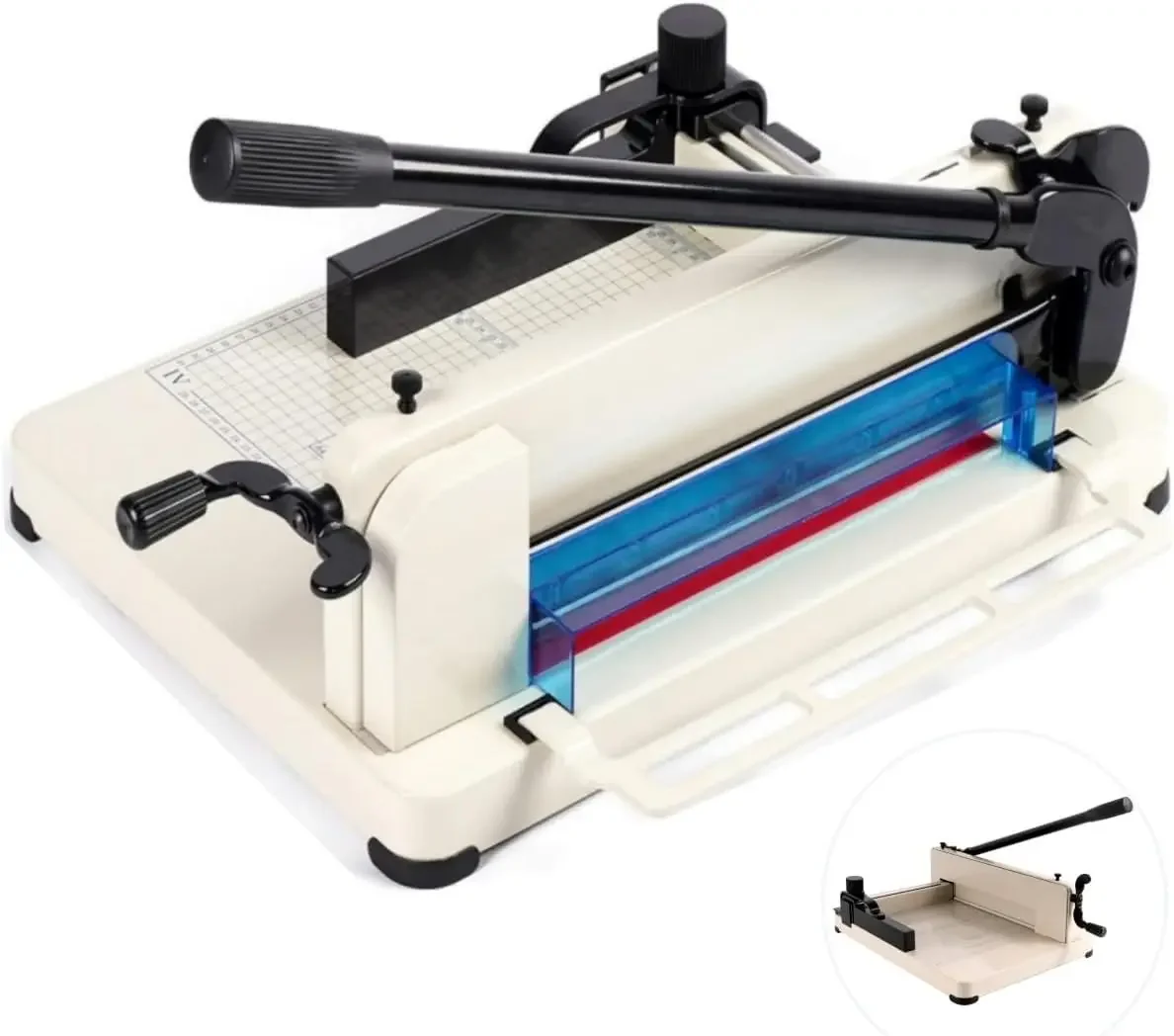 

Heavy Duty Paper Cutter, Guillotine Cutter, A4 12" Stack Trimmer, 400 Sheets Cutters for Office Home School (A