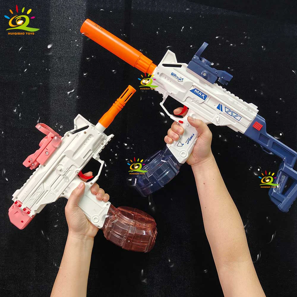 HUIQIBAO – pistolet à eau électrique coloré, jouet d'été pour la plage, grande capacité, piscine, jeu de tir pour adultes et enfants