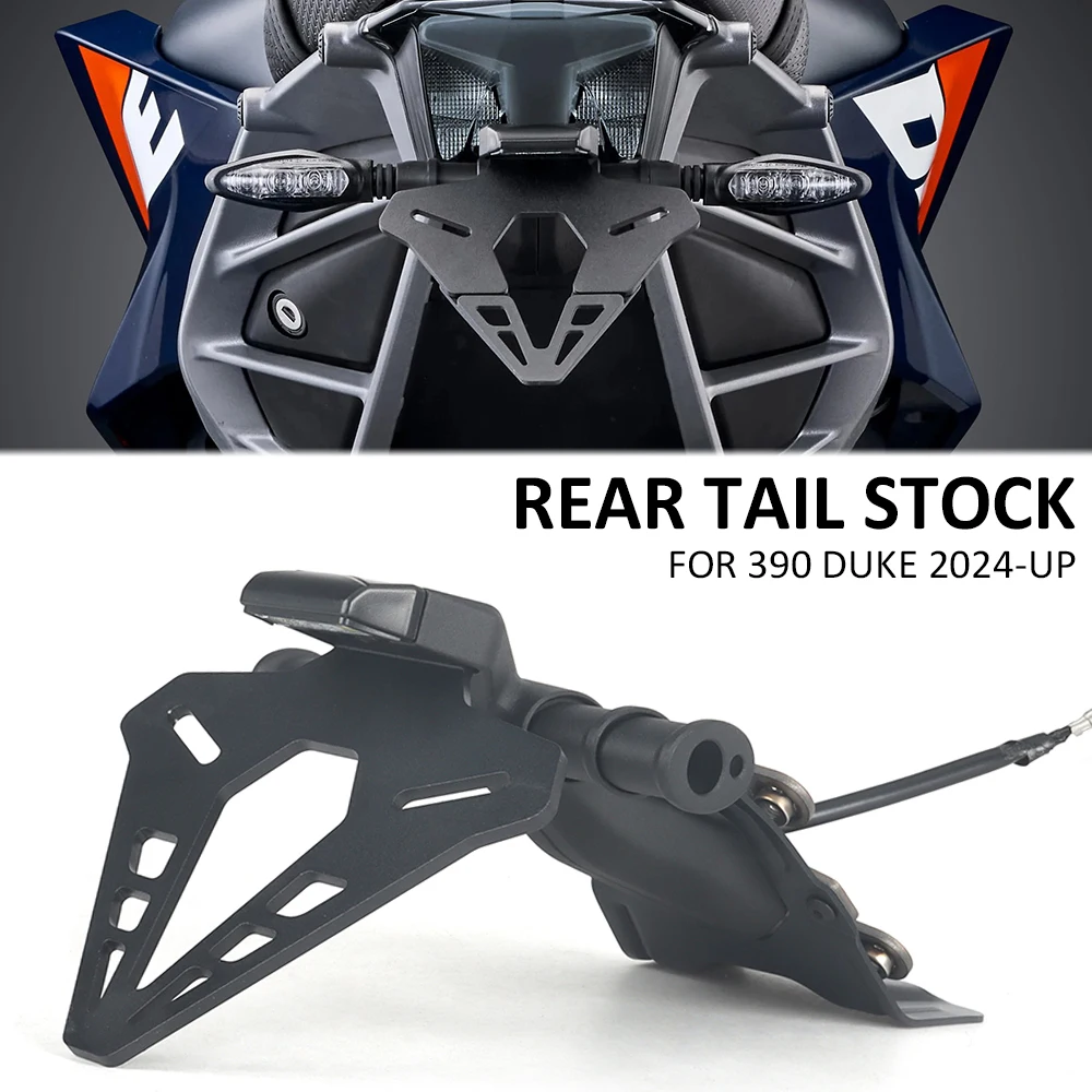 

For 390duk 390 Duk Duk390 2024 2025 Motorcycle Rear Short Tail Stock Tidy License Plate Holder Tailstock Bracket LED Light